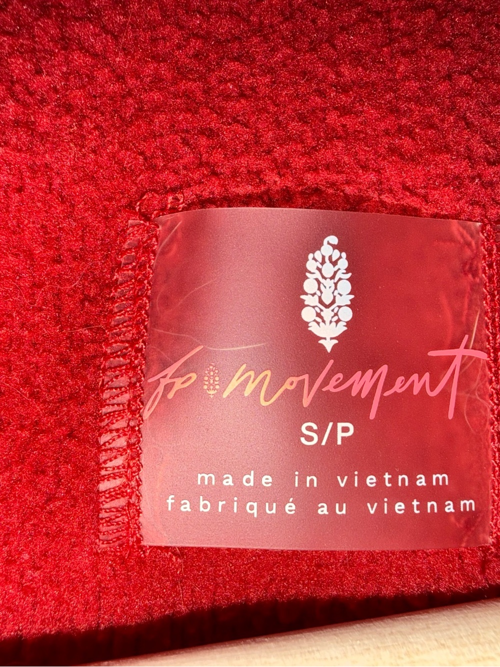 Free People Movement Hit The Slopes Colorblock Fleece Pullover S Red Sport Color - Picture 9 of 9